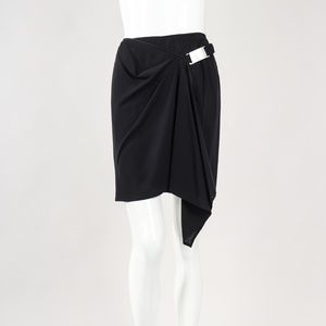 Vintage DONNA KARAN Crepe Wrap Miniskirt Sz 6